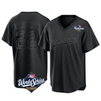 BIPIHUC LA.Dodgers #22 Clayton Kershaw Player Black World Series Pitch Fashion T-shirt Stitched Jerseys