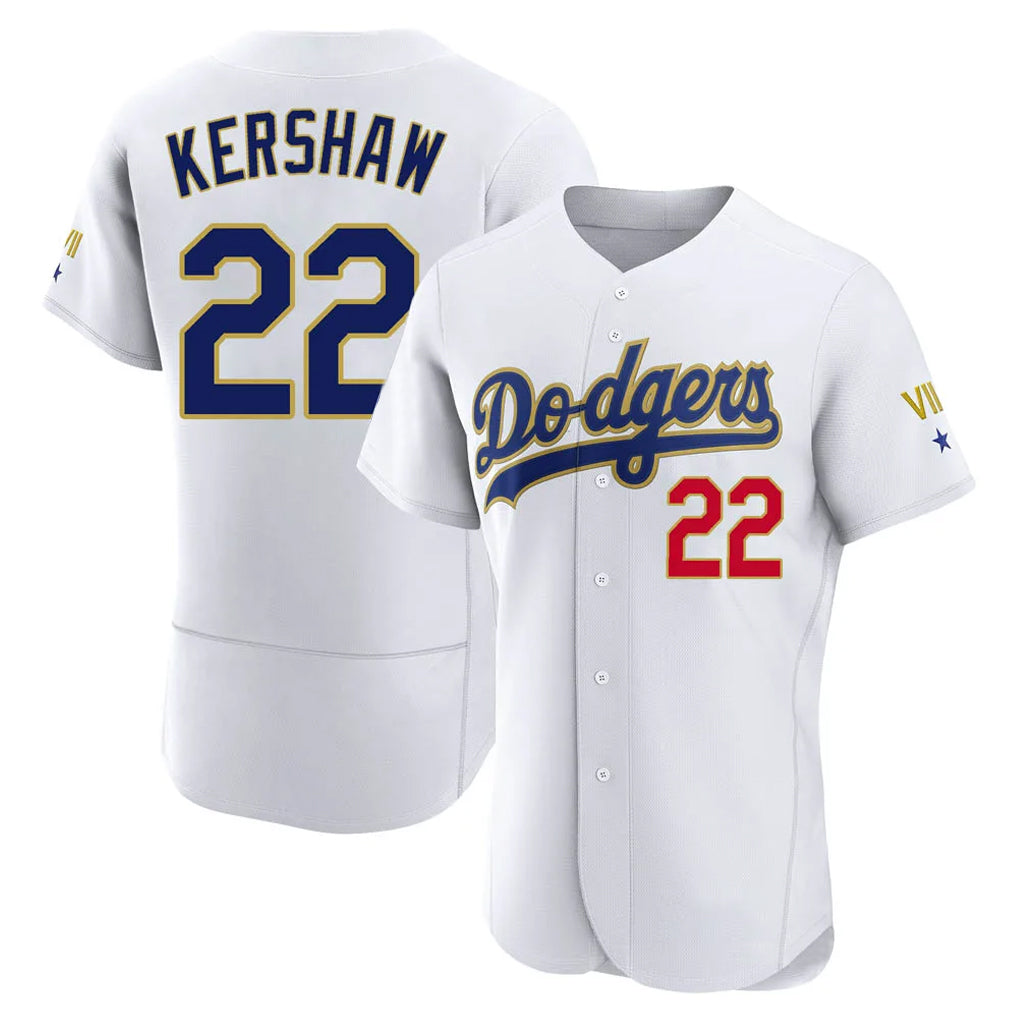 BIPIHUC LA.Dodgers #22 Clayton Kershaw Player Gold White 2026 Collection Stadium Limited Elite Stitched Jerseys