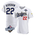 BIPIHUC LA.Dodgers #22 Clayton Kershaw Player Gold White World Series 2026 Collection Stadium Limited Elite Stitched Jerseys