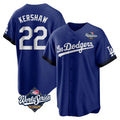 BIPIHUC LA.Dodgers #22 Clayton Kershaw Player Royal World Series City Connect Home Game Stitched Jerseys