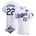 BIPIHUC LA.Dodgers #22 Clayton Kershaw Player White World Series Limited Elite Stitched Jerseys