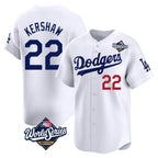 BIPIHUC LA.Dodgers #22 Clayton Kershaw Player White World Series Limited Home Stitched Jerseys