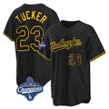 BIPIHUC LA.Dodgers #23 Kyle Tucker Player Black Gold World Series Meet Limited Home Stitched Jerseys