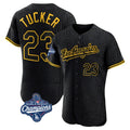 BIPIHUC LA.Dodgers #23 Kyle Tucker Player Black World Series Meet Snake Skin City Limited Elite Home Stitched Jerseys