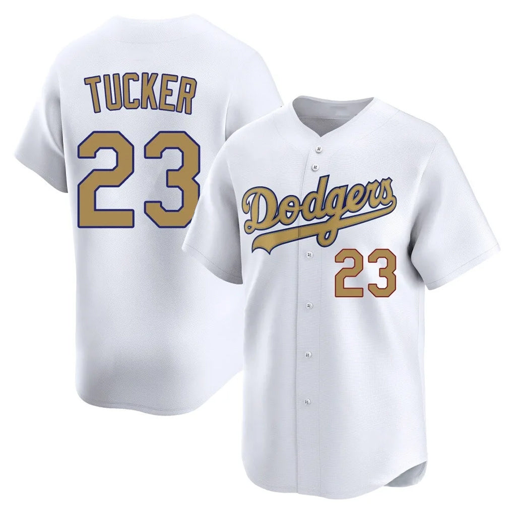 BIPIHUC LA.Dodgers #23 Kyle Tucker Player Gold Collection Limited Home Stitched Jerseys