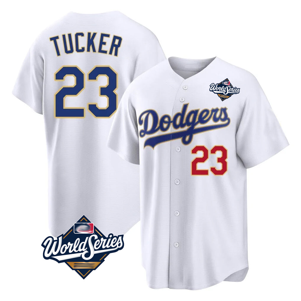 BIPIHUC LA.Dodgers #23 Kyle Tucker Player Gold White World Series 2026 Collection Stadium Limited Stitched Jerseys