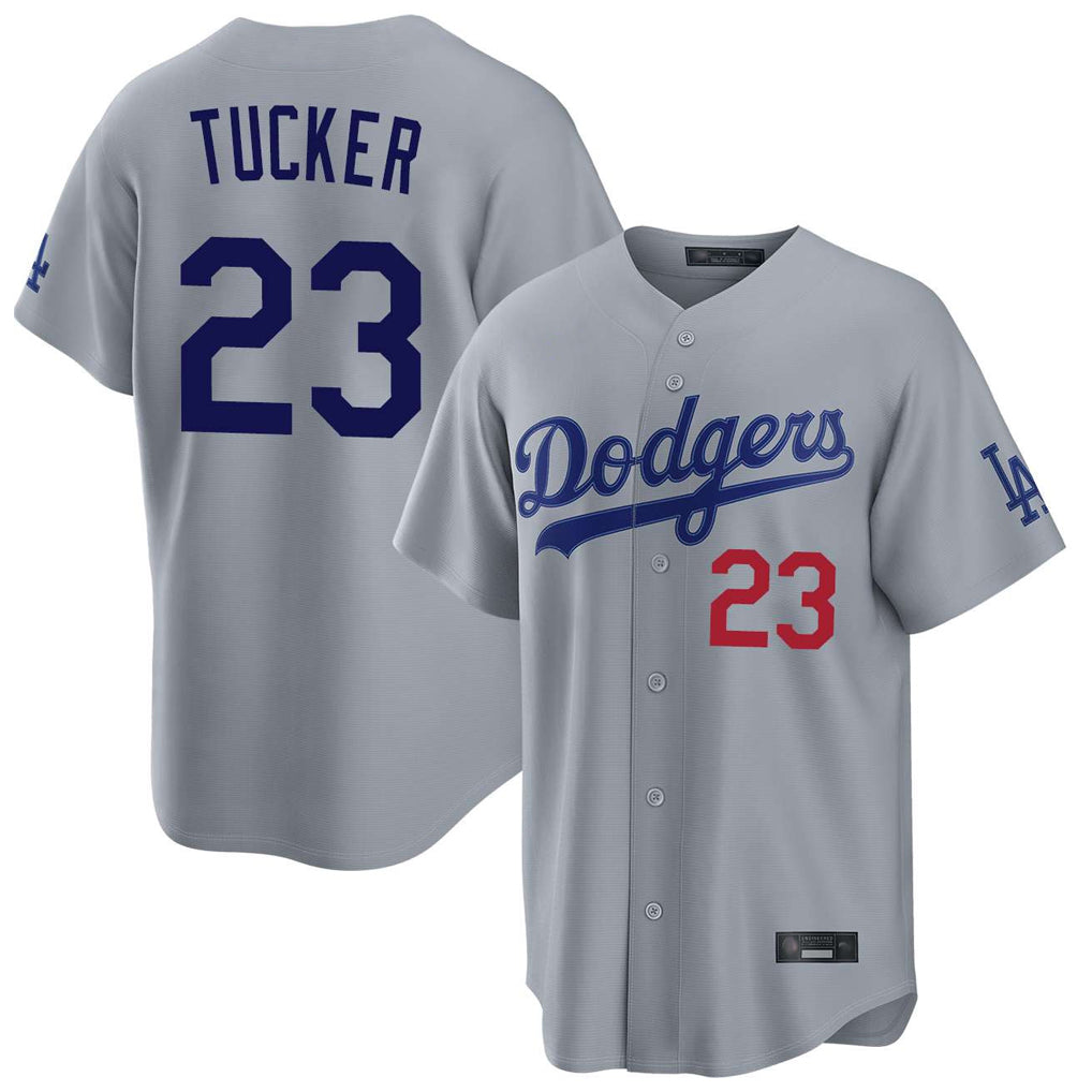 BIPIHUC LA.Dodgers #23 Kyle Tucker Player Gray Game Home Stitched Jerseys