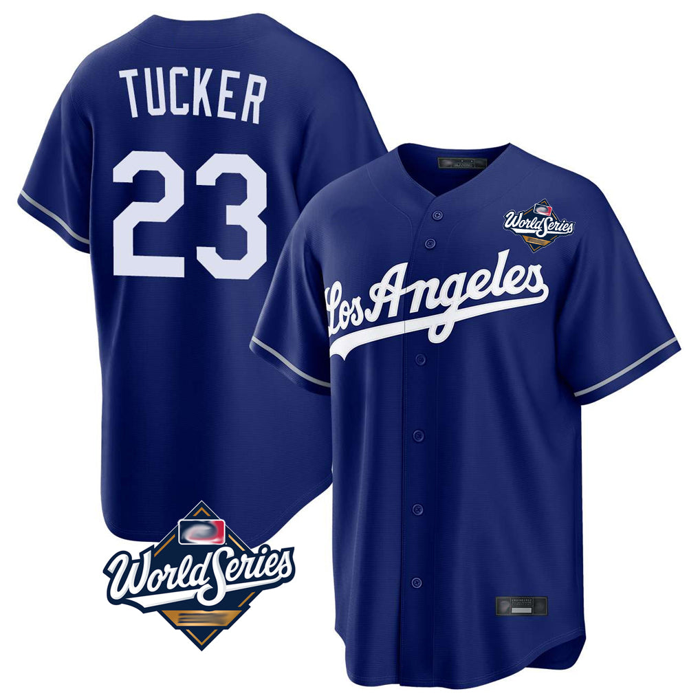 BIPIHUC LA.Dodgers #23 Kyle Tucker Player Royal World Series Game Stitched Jerseys