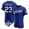 BIPIHUC LA.Dodgers #23 Kyle Tucker Player Royal World Series Meet City Connect Elite Home Stitched Jerseys