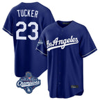 BIPIHUC LA.Dodgers #23 Kyle Tucker Player Royal World Series Meet Game Stitched Jerseys