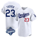 BIPIHUC LA.Dodgers #23 Kyle Tucker Player White World Series Meet Limited Home Stitched Jerseys