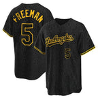 BIPIHUC LA.Dodgers #5 Freddie Freeman Player Black Gold Limited Home Stitched Jerseys