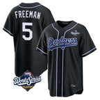 BIPIHUC LA.Dodgers #5 Freddie Freeman Player Black World Series Black Carbon Limited Home Stitched Jerseys