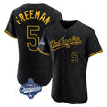 BIPIHUC LA.Dodgers #5 Freddie Freeman Player Black World Series Meet Snake Skin City Limited Elite Home Stitched Jerseys