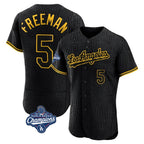 BIPIHUC LA.Dodgers #5 Freddie Freeman Player Black World Series Meet Snake Skin City Limited Elite Home Stitched Jerseys