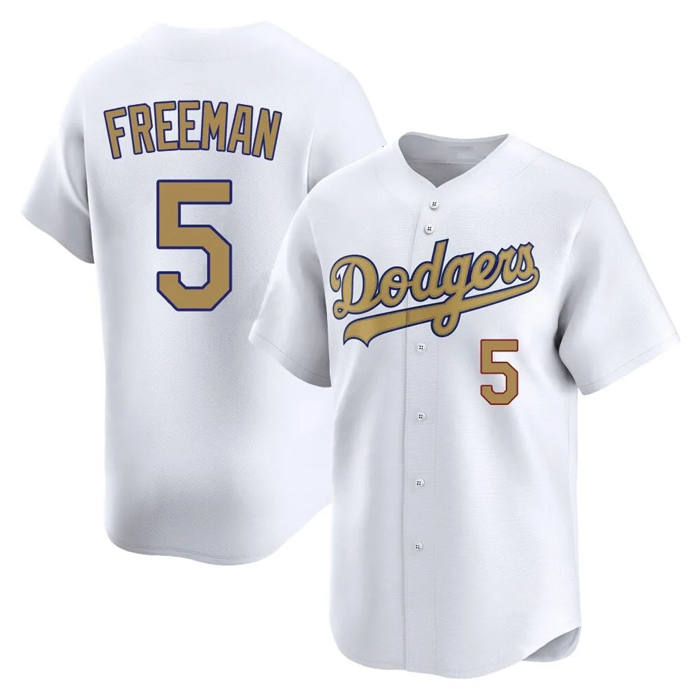 BIPIHUC LA.Dodgers #5 Freddie Freeman Player White Collection Limited Home Stitched Jerseys