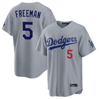 BIPIHUC LA.Dodgers #5 Freddie Freeman Player Gray Game Home Stitched Jerseys