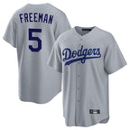 BIPIHUC LA.Dodgers #5 Freddie Freeman Player Gray Game Stitched Jerseys