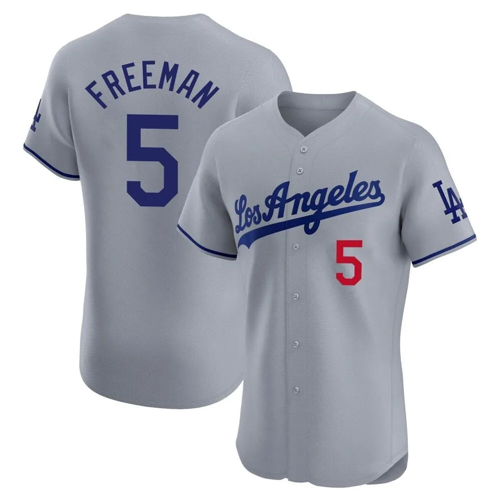 BIPIHUC LA.Dodgers #5 Freddie Freeman Player Gray Limited Elite Home Stitched Jerseys