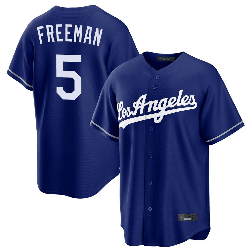 BIPIHUC LA.Dodgers #5 Freddie Freeman Player Royal Game Stitched Jerseys