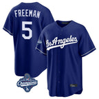 BIPIHUC LA.Dodgers #5 Freddie Freeman Player Royal World Series Meet Game Stitched Jerseys