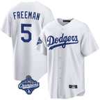 BIPIHUC LA.Dodgers #5 Freddie Freeman Player White World Series Meet Game Home Stitched Jerseys
