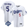 BIPIHUC LA.Dodgers #5 Freddie Freeman Player White World Series Meet Home Game Stitched Jerseys