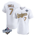 BIPIHUC LA.Dodgers #7 Blake Snell Player Gold World Series Limited Elite Home Stitched Jerseys