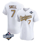 BIPIHUC LA.Dodgers #7 Blake Snell Player Gold World Series Limited Elite Home Stitched Jerseys