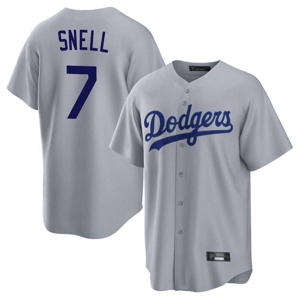 BIPIHUC LA.Dodgers #7 Blake Snell Player Gray Game Stitched Jerseys