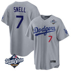 BIPIHUC LA.Dodgers #7 Blake Snell Player Gray Game World Series Home Stitched Jerseys