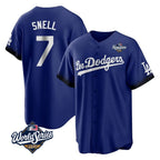 BIPIHUC LA.Dodgers #7 Blake Snell Player Royal City Connect Game World Series Stitched Jerseys
