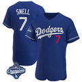 BIPIHUC LA.Dodgers #7 Blake Snell Player Royal Limited Elite World Series Meet Home Stitched Jerseys