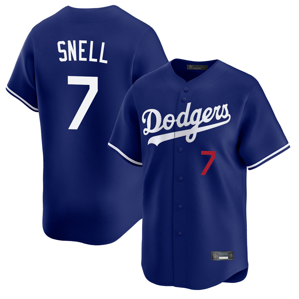 BIPIHUC LA.Dodgers #7 Blake Snell Player Royal Limited Home Stitched Jerseys