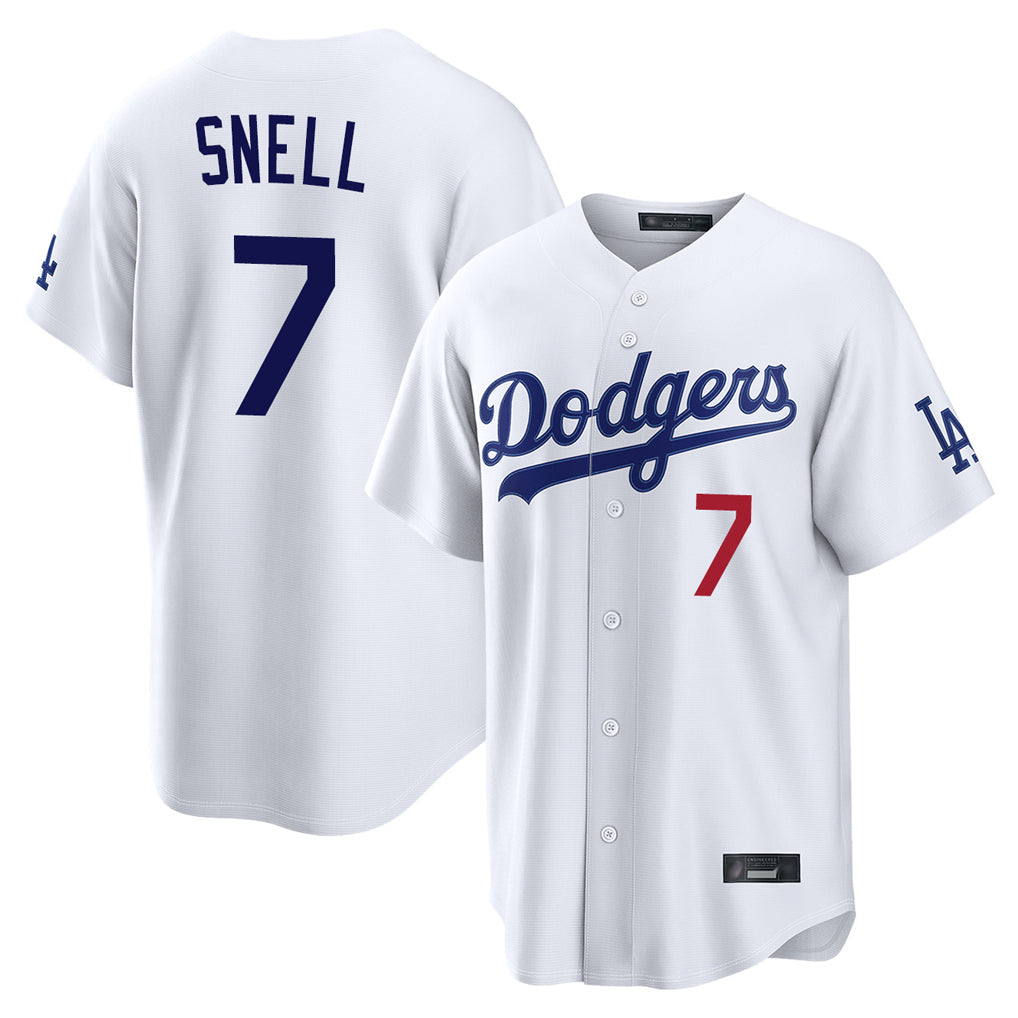 BIPIHUC LA.Dodgers #7 Blake Snell Player White Game Home Stitched Jerseys