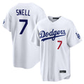 BIPIHUC LA.Dodgers #7 Blake Snell Player White Game Home Stitched Jerseys