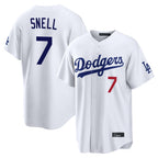 BIPIHUC LA.Dodgers #7 Blake Snell Player White Game Home Stitched Jerseys