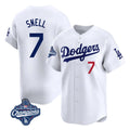 BIPIHUC LA.Dodgers #7 Blake Snell Player White Game Limited World Series Meet Home Stitched Jerseys