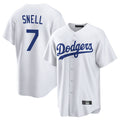 BIPIHUC LA.Dodgers #7 Blake Snell Player White Game Stitched Jerseys