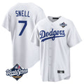 BIPIHUC LA.Dodgers #7 Blake Snell Player White Game World Series Stitched Jerseys