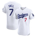 BIPIHUC LA.Dodgers #7 Blake Snell Player White Limited Elite Home Stitched Jerseys