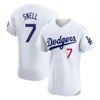 BIPIHUC LA.Dodgers #7 Blake Snell Player White Limited Elite Home Stitched Jerseys