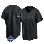 BIPIHUC LA.Dodgers #8 Enrique Hern?¡ì?¨¦ndez Player Black World Series Meet Pitch Fashion T-shirt Stitched Jerseys