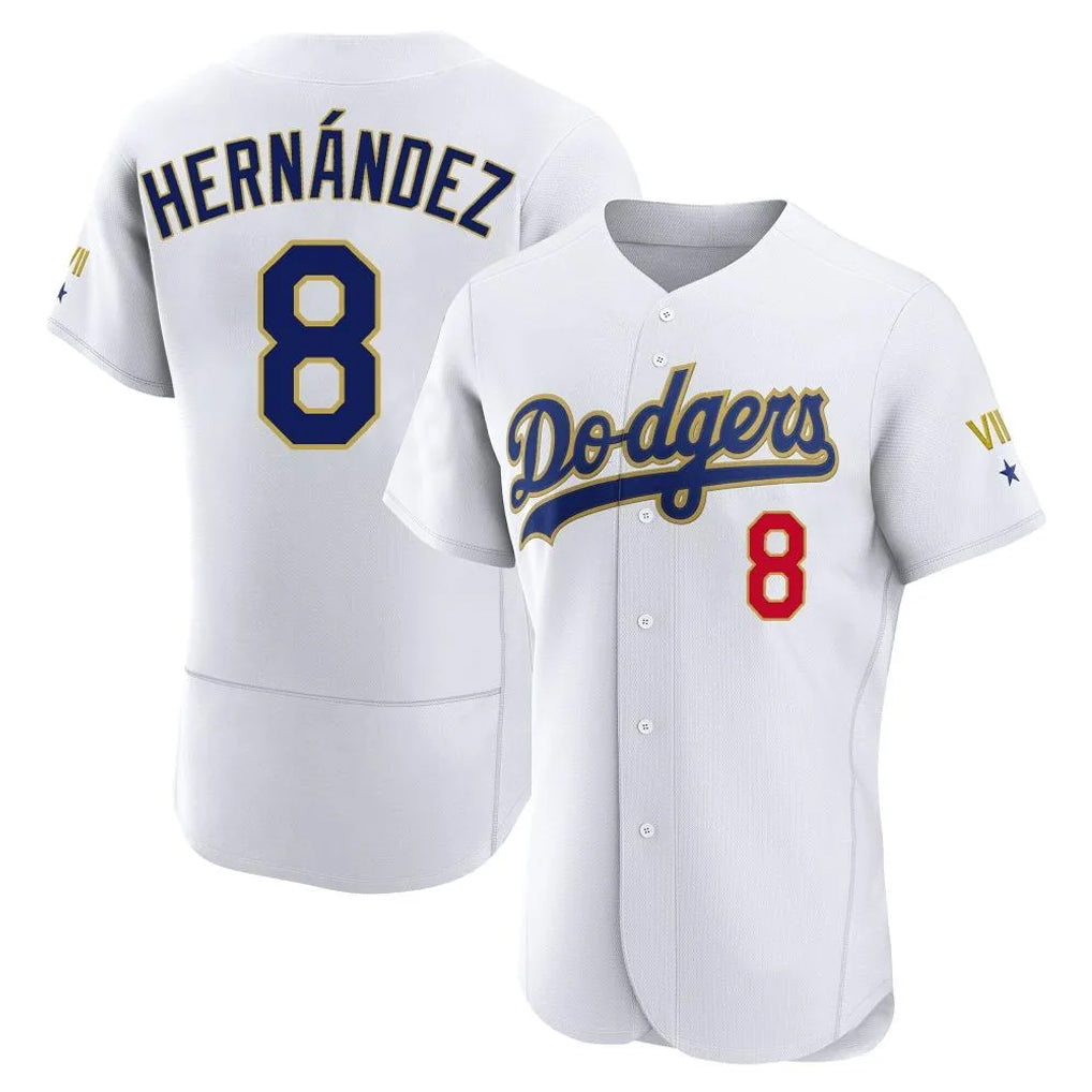 BIPIHUC LA.Dodgers #8 Enrique Hern?¡ì?¨¦ndez Player Gold White 2026 Collection Stadium Limited Elite Stitched Jerseys
