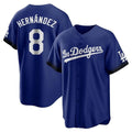 BIPIHUC LA.Dodgers #8 Enrique Hern?¡ì?¨¦ndez Player Royal City Connect Home Game Stitched Jerseys