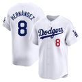 BIPIHUC LA.Dodgers #8 Enrique Hern?¡ì?¨¦ndez Player White Limited Home Stitched Jerseys