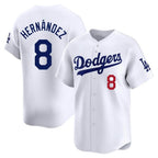 BIPIHUC LA.Dodgers #8 Enrique Hern?¡ì?¨¦ndez Player White Limited Home Stitched Jerseys