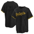 BIPIHUC LA.Dodgers Blank Player Black Gold Limited Home Stitched Jerseys