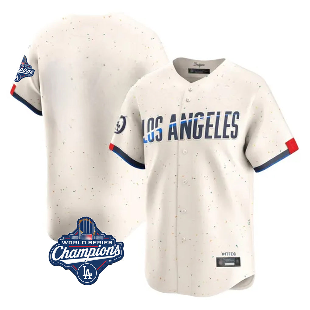 BIPIHUC LA.Dodgers Blank Player Cream City Connect Limited Home World Series Meet Stitched Jerseys