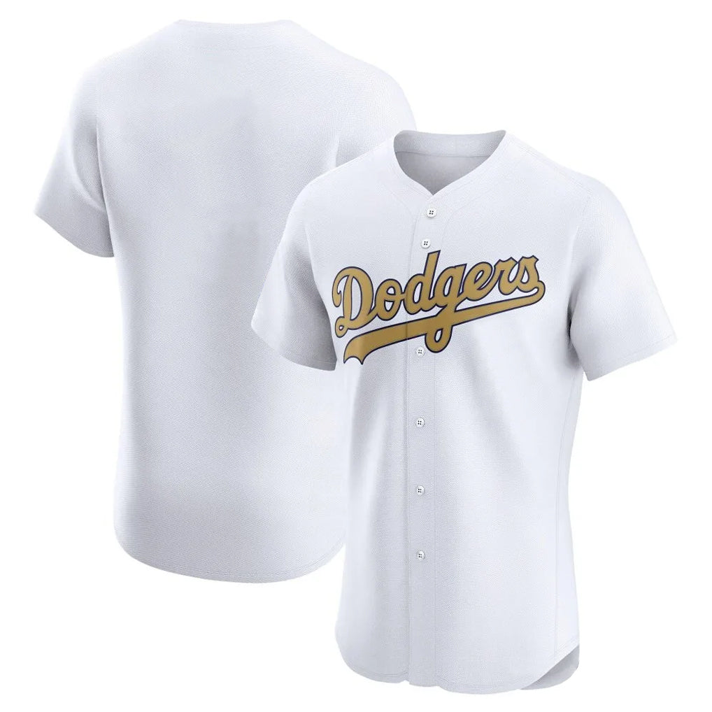 BIPIHUC LA.Dodgers Blank Player Gold Limited Elite Home Stitched Jerseys